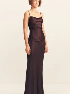 Shona Joy | Dresses | Shona Joy La Lune Ruched Halter Maxi Dress In Sage  Green | Poshmark